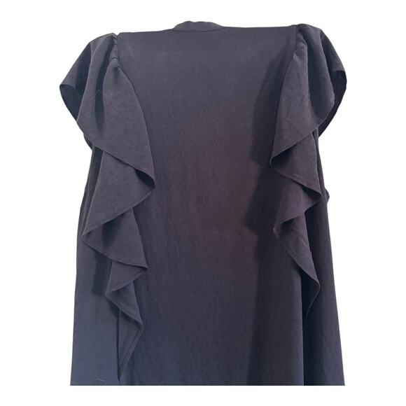 Women's H&M Navy Blue Dots Leopard Print Button down Sleeveless Midi Dress 12 - Picture 3 of 12